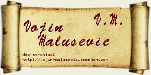 Vojin Malušević vizit kartica